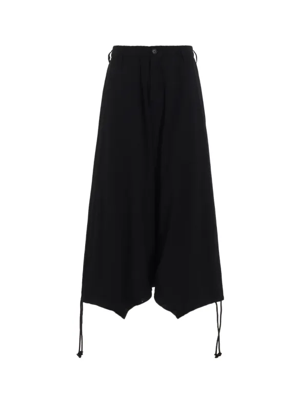 WOOL GABARDINE INSEAM BUTTON SAROUEL PANTS sold by Yohji Yamamoto