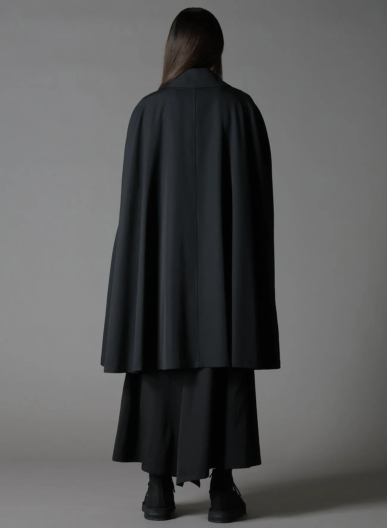 WOOL GABARDINE COLLARED CLOAK sold by Yohji Yamamoto product image thumbnail 5