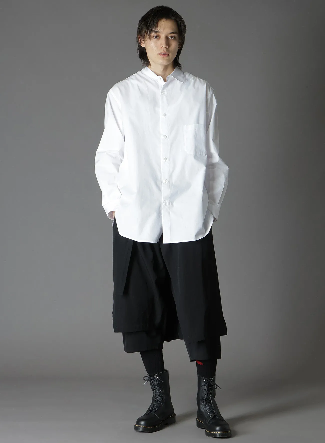 WOOL GABARDINE STANDARD WRAP TROUSERS sold by Yohji Yamamoto product image thumbnail 3
