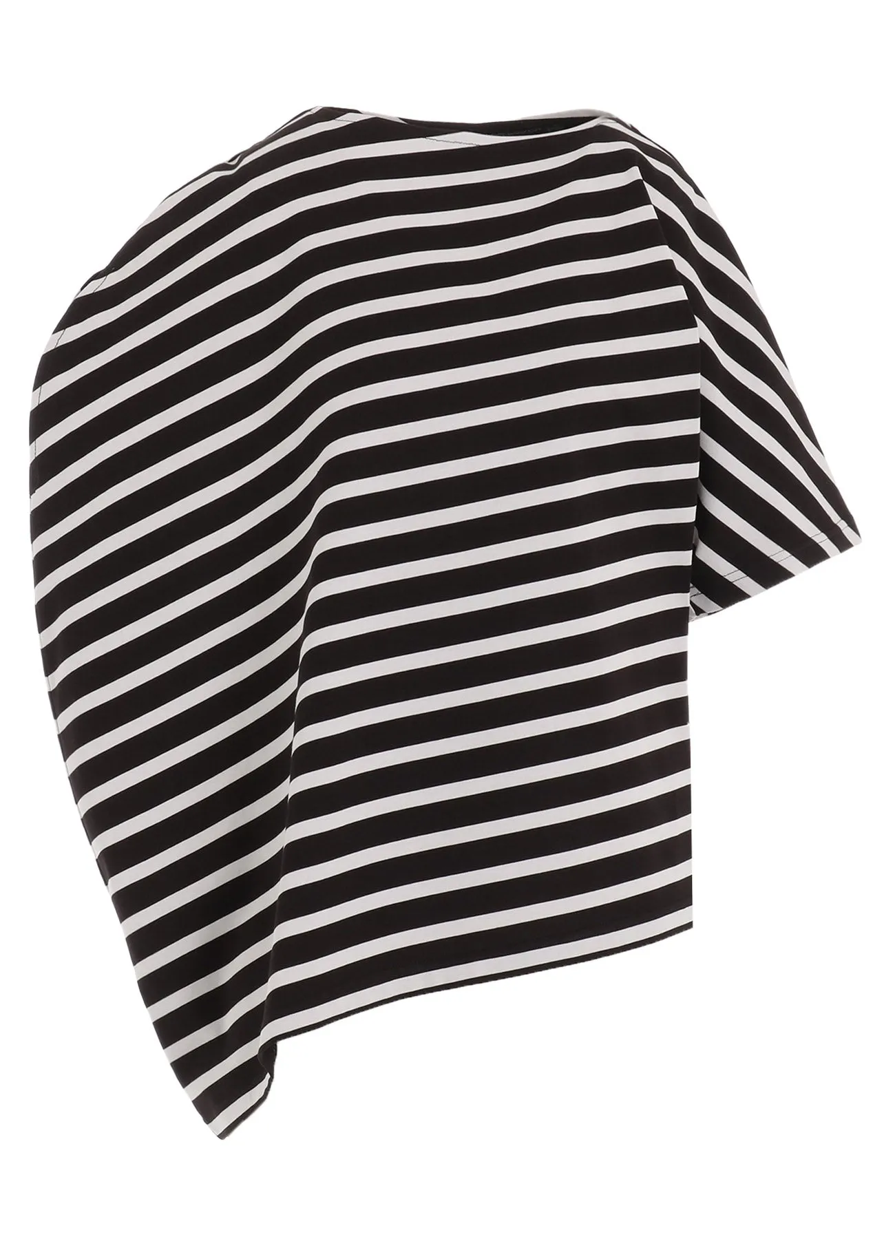 STRIPE PLAIN STITCH HALF SLEEVE ARRANGED T sold by Yohji Yamamoto product image thumbnail 2