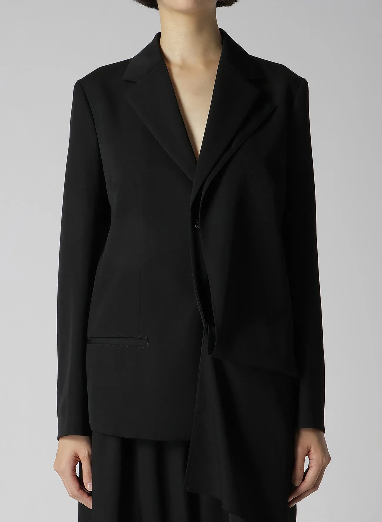 WOOL GABARDINE FRONT DOUBLE JACKET sold by Yohji Yamamoto product image thumbnail 5