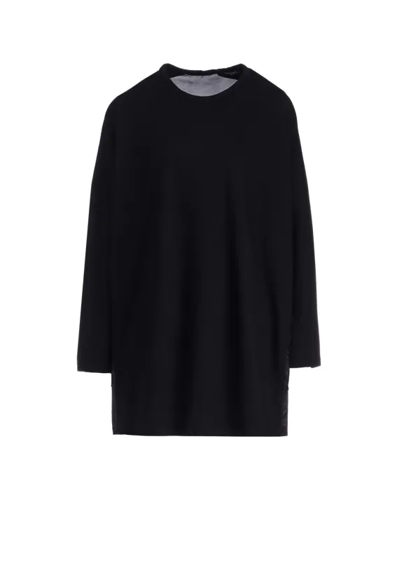 COTTON JERSEY + CUPRO SWITCHING SHIRT sold by Yohji Yamamoto