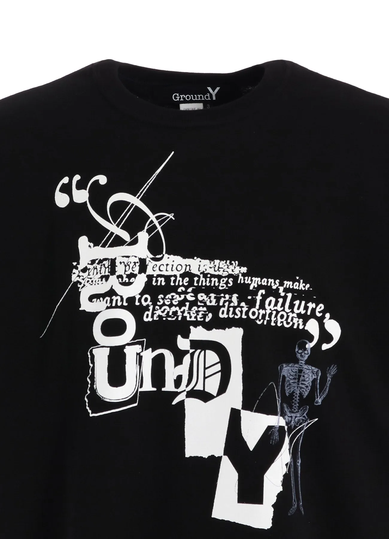 COTTON JERSEY SKULL WORD T-SHIRT sold by Yohji Yamamoto product image thumbnail 5
