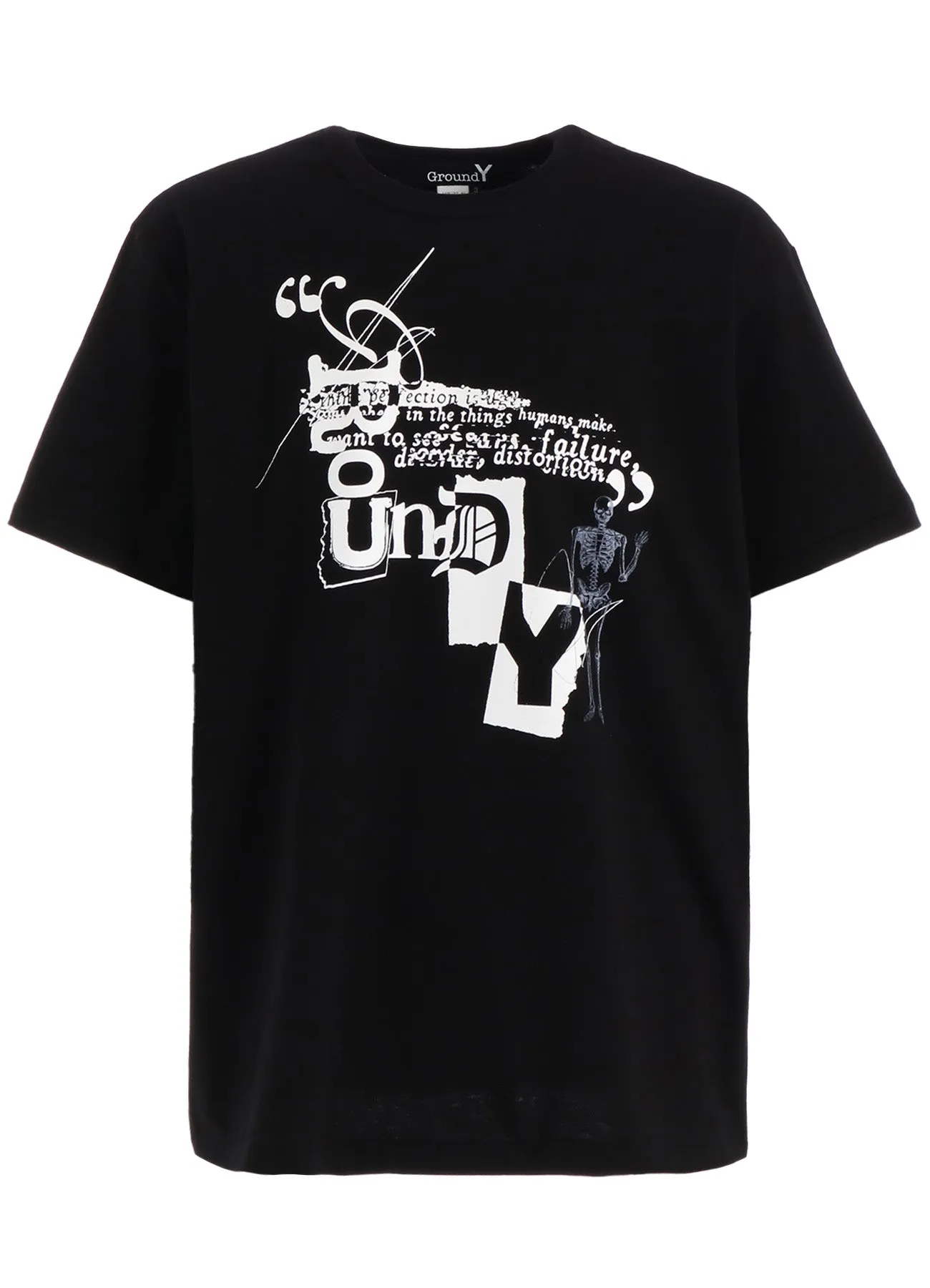 COTTON JERSEY SKULL WORD T-SHIRT sold by Yohji Yamamoto product image thumbnail 2