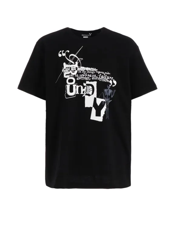 COTTON JERSEY SKULL WORD T-SHIRT sold by Yohji Yamamoto