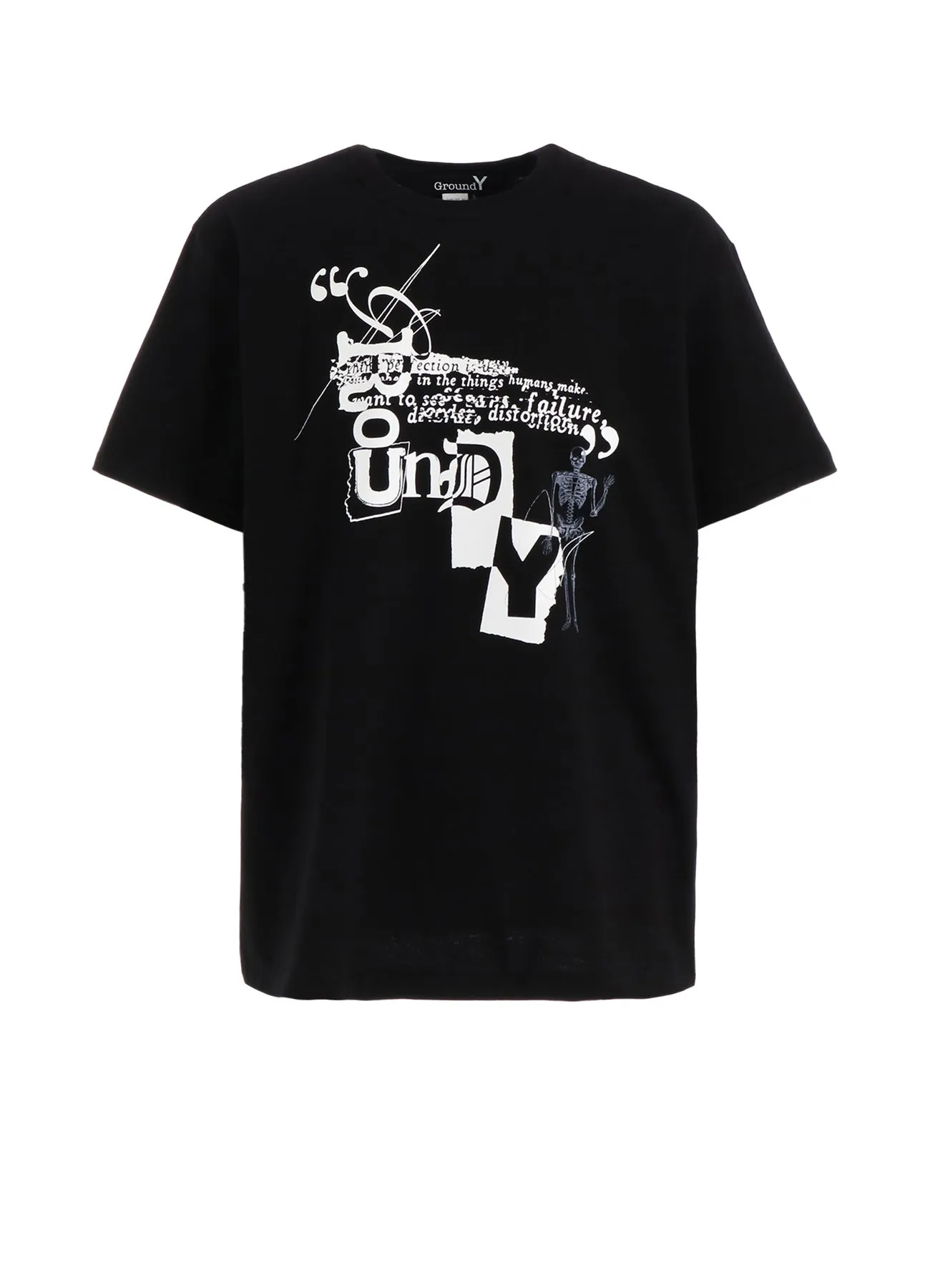 COTTON JERSEY SKULL WORD T-SHIRT sold by Yohji Yamamoto