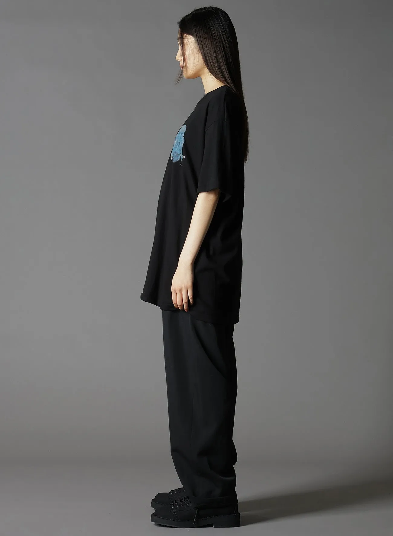 COTTON JERSEY SKULL MONKEY T-SHIRT sold by Yohji Yamamoto product image thumbnail 3