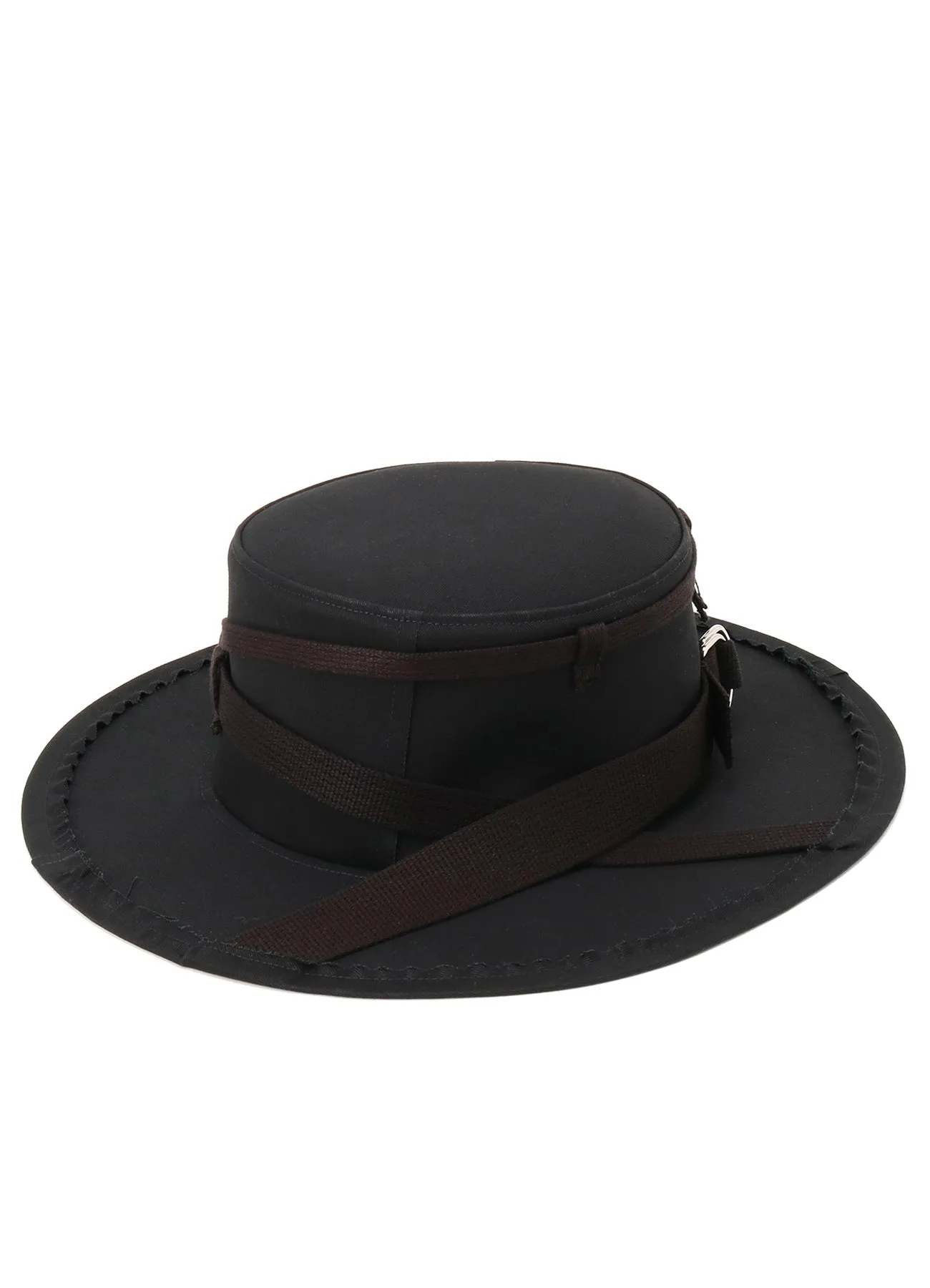 ishica SOFT CHINO CROSS BONDAGE HAT sold by Yohji Yamamoto