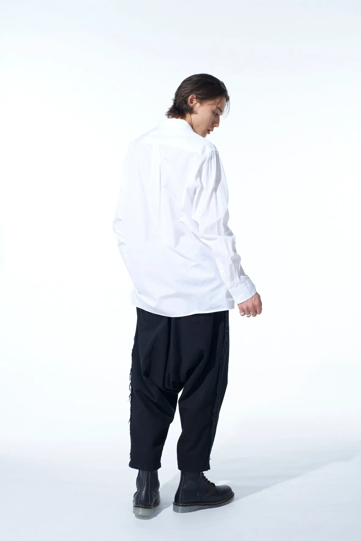 COTTON DRILL CUT-OUT SAROUEL PANTS sold by Yohji Yamamoto product image thumbnail 5