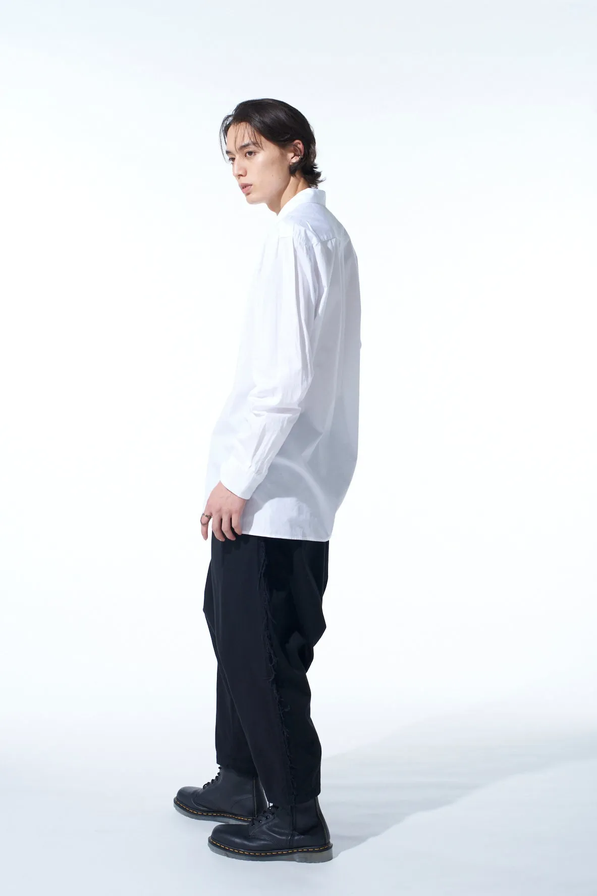 COTTON DRILL CUT-OUT SAROUEL PANTS sold by Yohji Yamamoto product image thumbnail 4