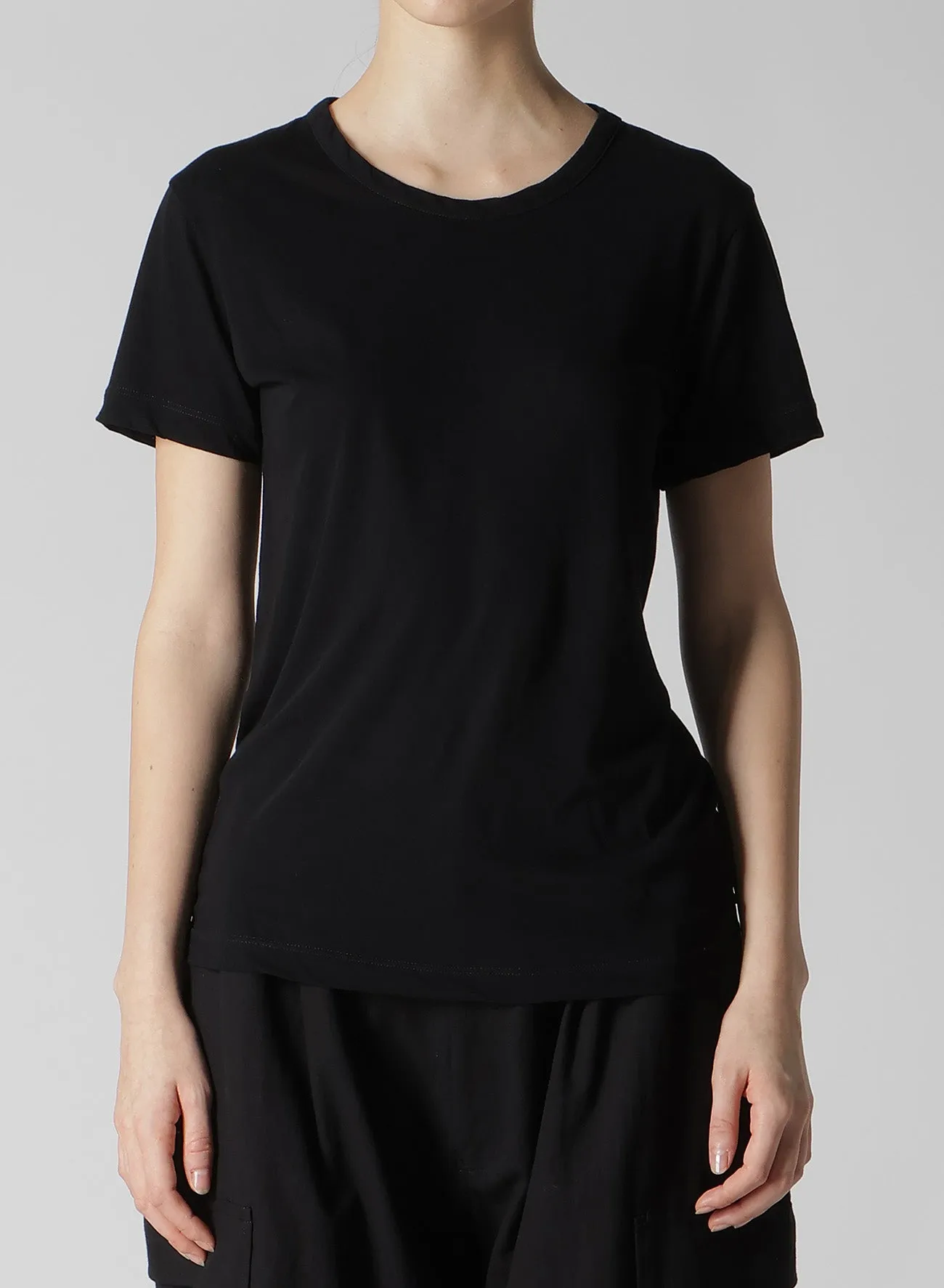 HARD TWISTED JERSEY ROUND NECK SHORT SLEEVE T sold by Yohji Yamamoto product image thumbnail 4