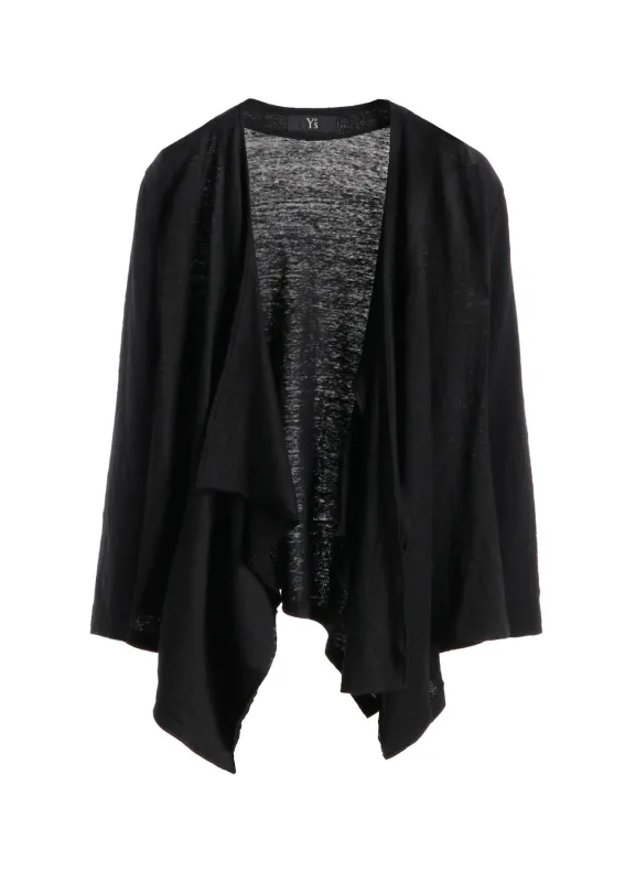 LINEN JERSEY FRONT TIE LIKE CARDIGAN sold by Yohji Yamamoto