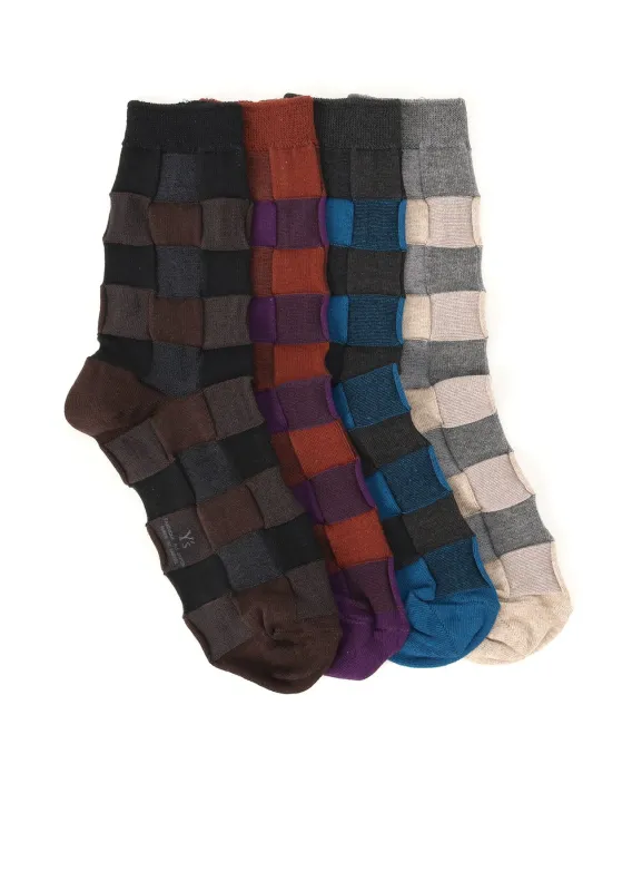 PLAID JACQUARD SOCKS sold by Yohji Yamamoto