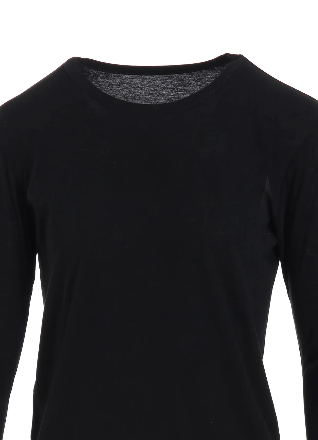 HARD TWISTED JERSEY ROUND NECK LONG SLEEVE T sold by Yohji Yamamoto product image thumbnail 5
