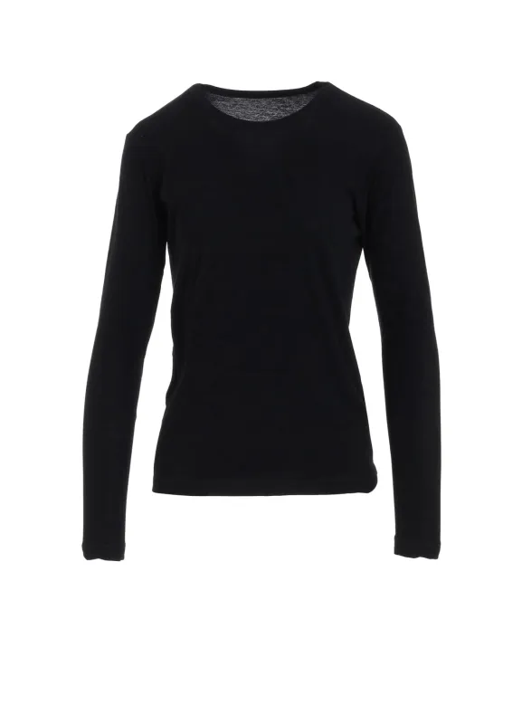 HARD TWISTED JERSEY ROUND NECK LONG SLEEVE T sold by Yohji Yamamoto