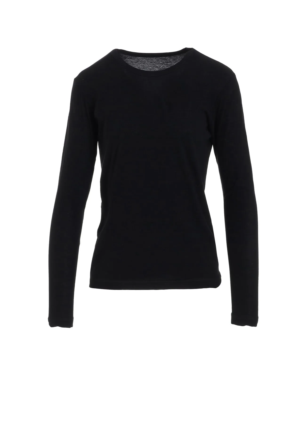 HARD TWISTED JERSEY ROUND NECK LONG SLEEVE T sold by Yohji Yamamoto