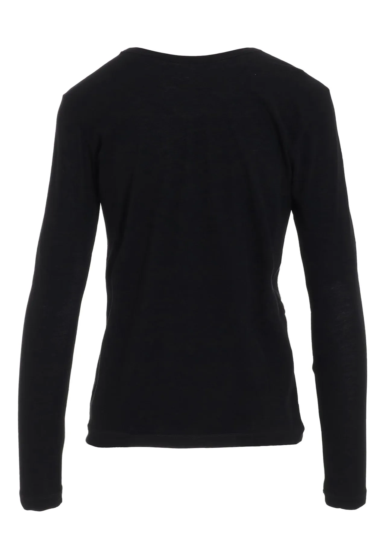 HARD TWISTED JERSEY ROUND NECK LONG SLEEVE T sold by Yohji Yamamoto product image thumbnail 4