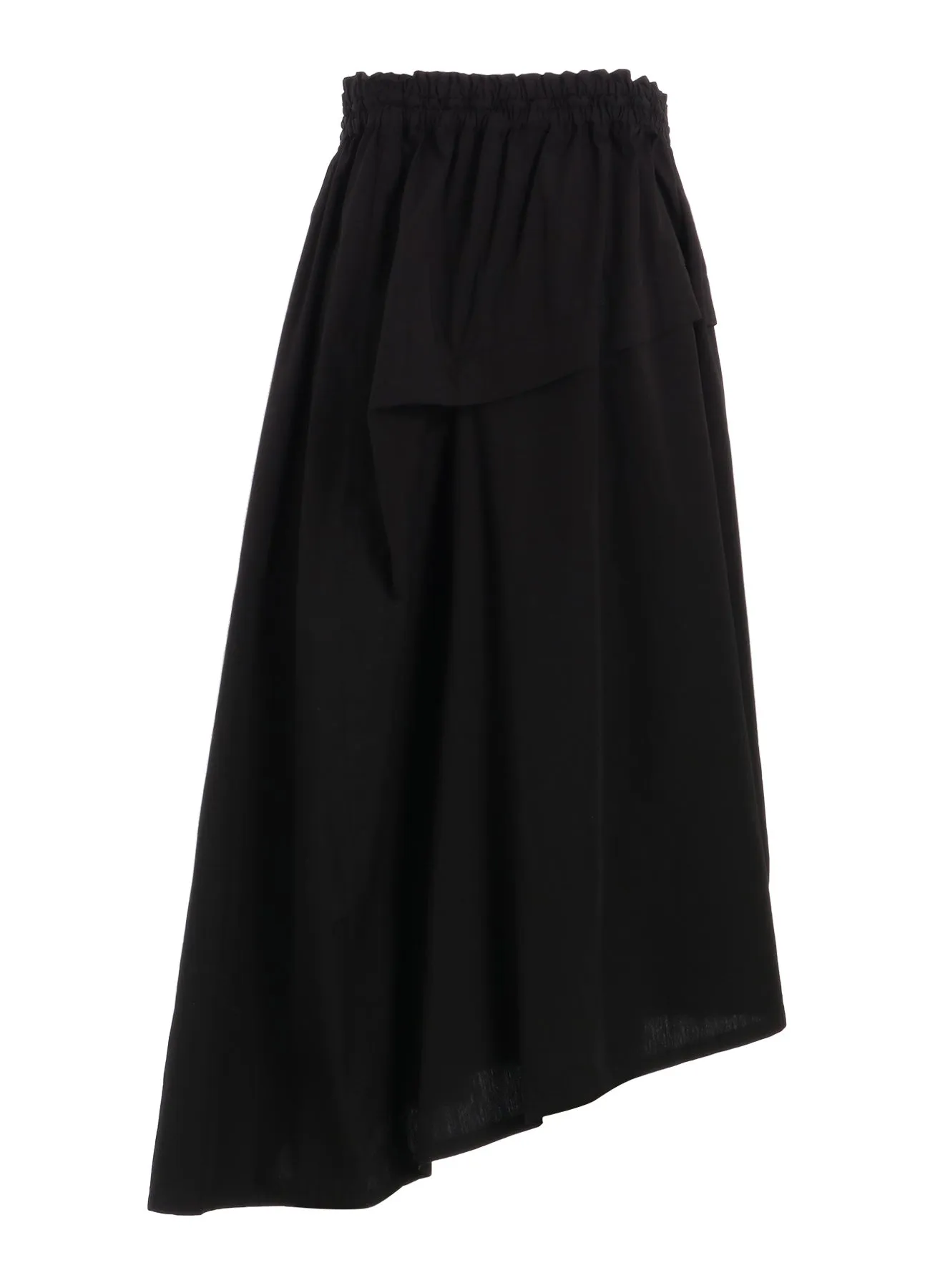 COTTON BROAD GARMENT DYEING RIGHT TUCKED ASYMMETRIC SKIRT sold by Yohji Yamamoto product image thumbnail 3