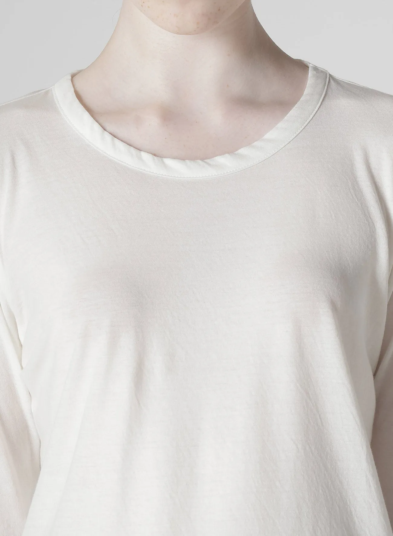HARD TWISTED JERSEY ROUND NECK LONG SLEEVE T sold by Yohji Yamamoto product image thumbnail 5