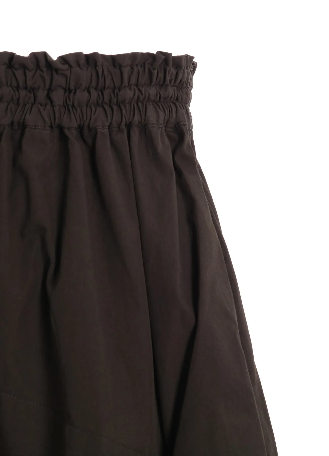 COTTON BROAD GARMENT DYEING RIGHT TUCKED ASYMMETRIC SKIRT sold by Yohji Yamamoto product image thumbnail 5