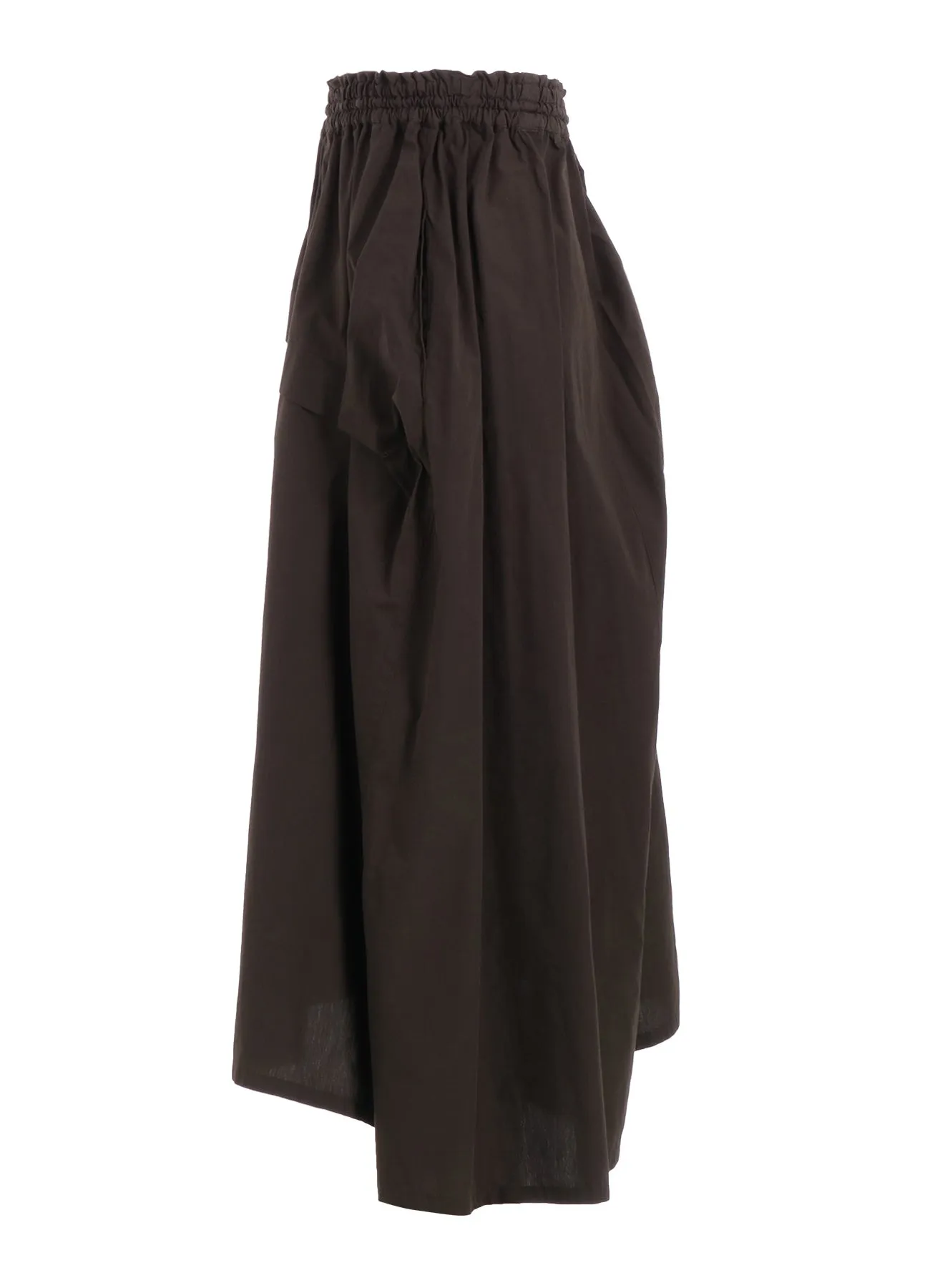 COTTON BROAD GARMENT DYEING RIGHT TUCKED ASYMMETRIC SKIRT sold by Yohji Yamamoto product image thumbnail 3