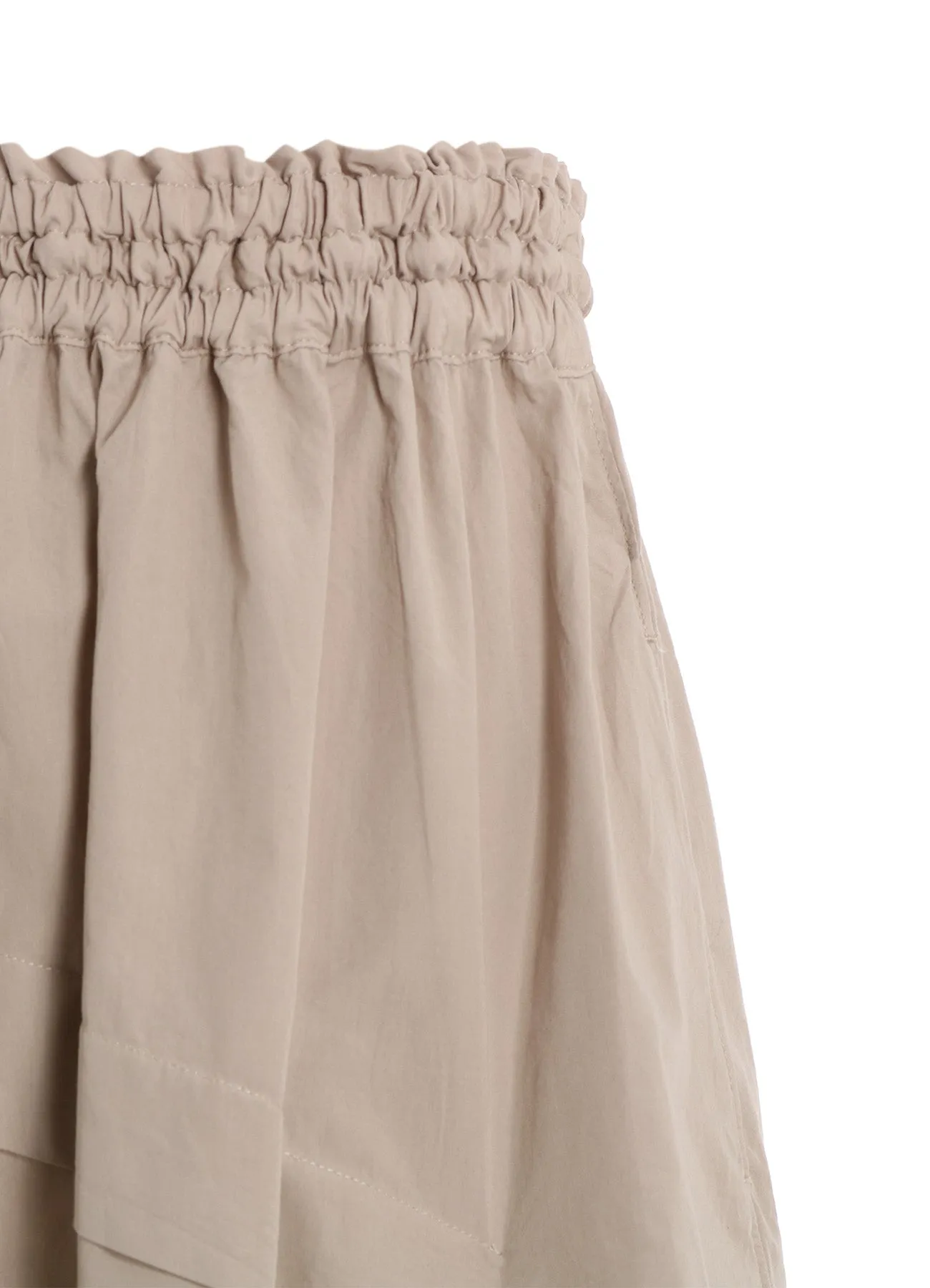 COTTON BROAD GARMENT DYEING RIGHT TUCKED ASYMMETRIC SKIRT sold by Yohji Yamamoto product image thumbnail 5