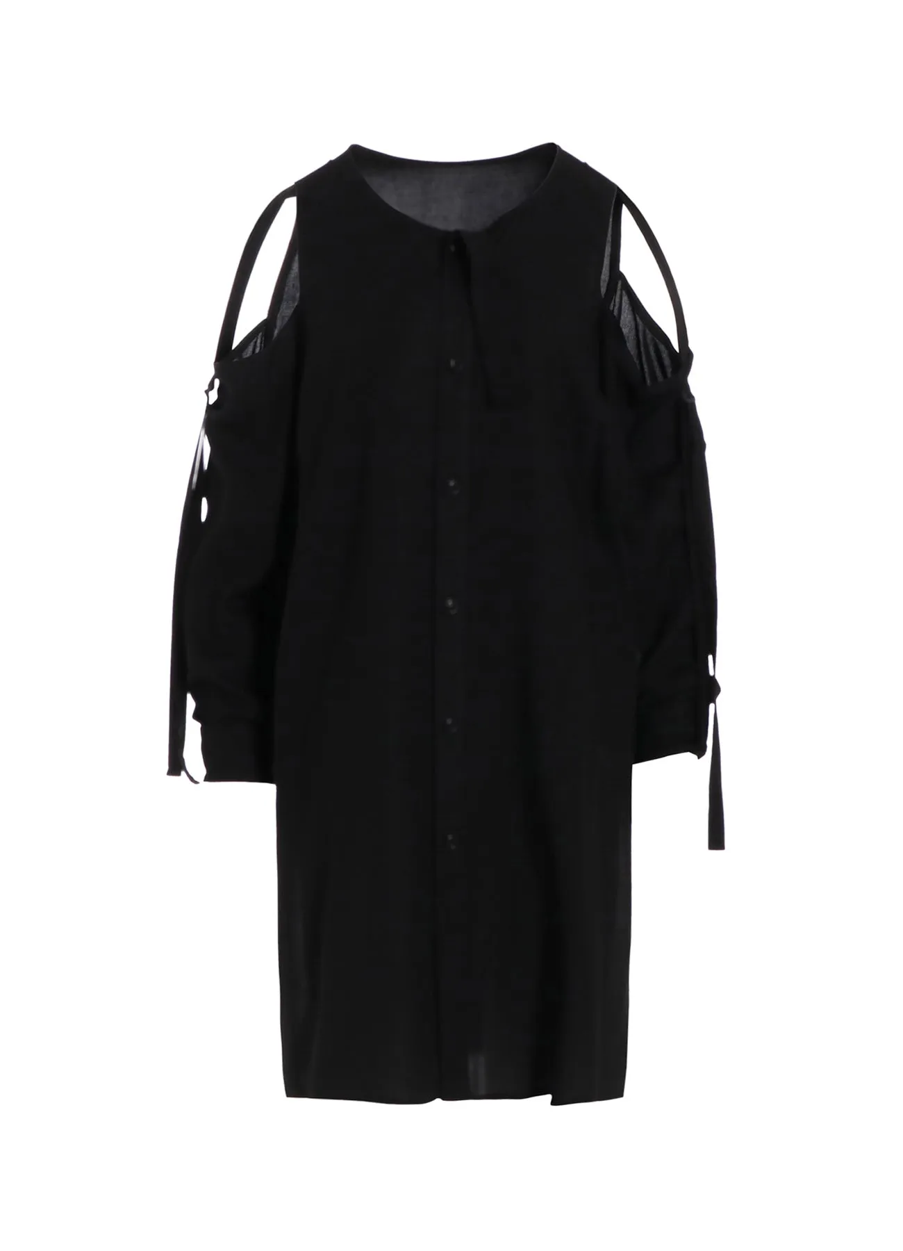 RAYON/CAMBRIC OPEN SHOULDER BLOUSE sold by Yohji Yamamoto