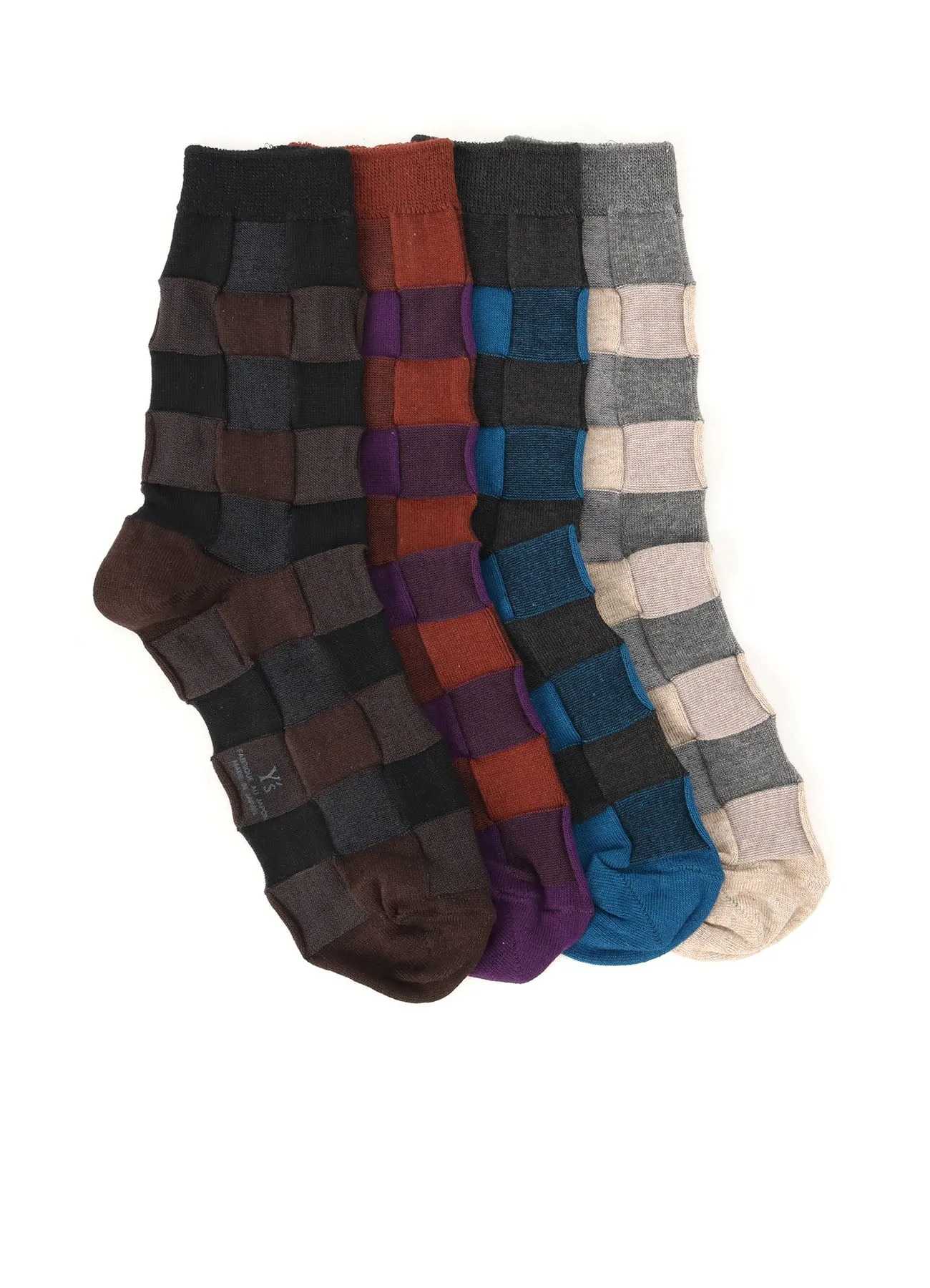 PLAID JACQUARD SOCKS sold by Yohji Yamamoto