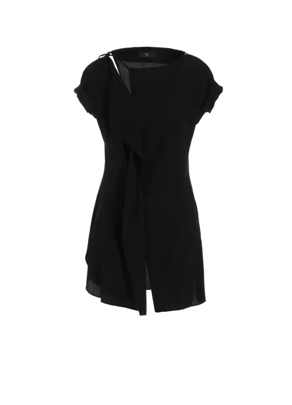 RAYON/CAMBRIC RIGHT SIDE DRAPE BLOUSE sold by Yohji Yamamoto