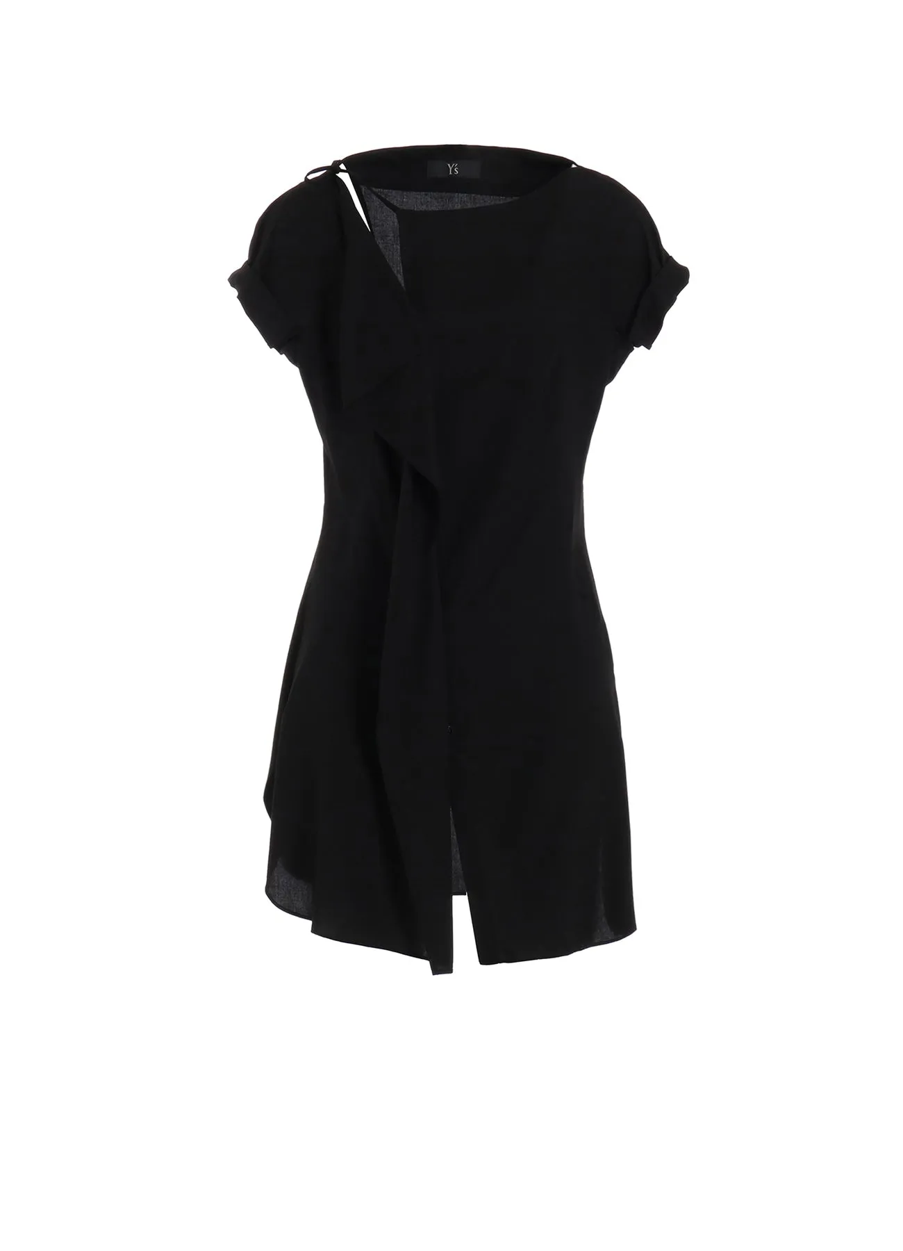 RAYON/CAMBRIC RIGHT SIDE DRAPE BLOUSE sold by Yohji Yamamoto