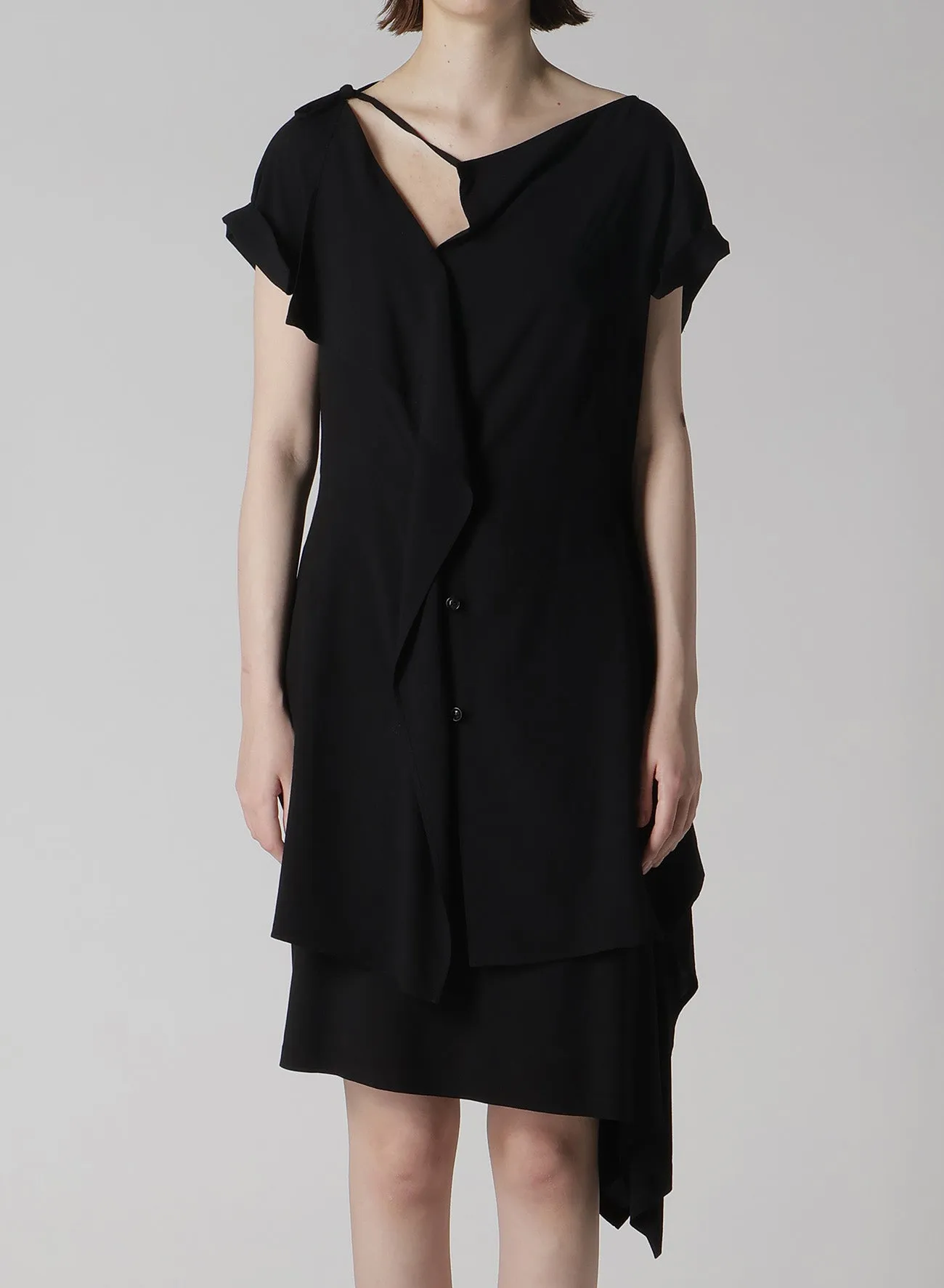 RAYON/CAMBRIC RIGHT SIDE DRAPE BLOUSE sold by Yohji Yamamoto product image thumbnail 4