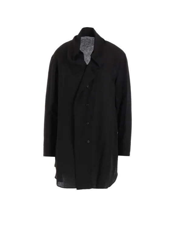 RAYON/LINEN SHEETING TIE STYLE BLOUSE sold by Yohji Yamamoto
