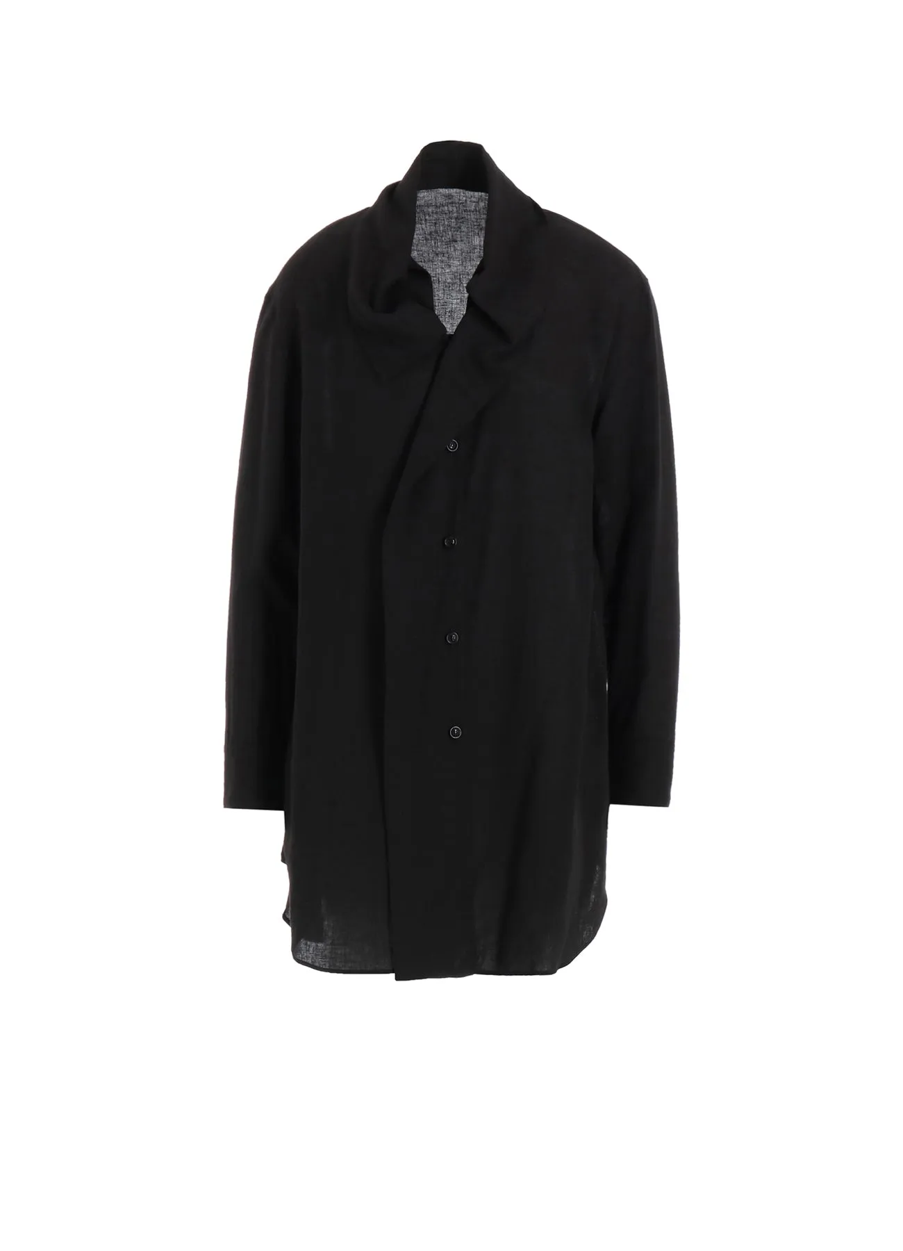 RAYON/LINEN SHEETING TIE STYLE BLOUSE sold by Yohji Yamamoto