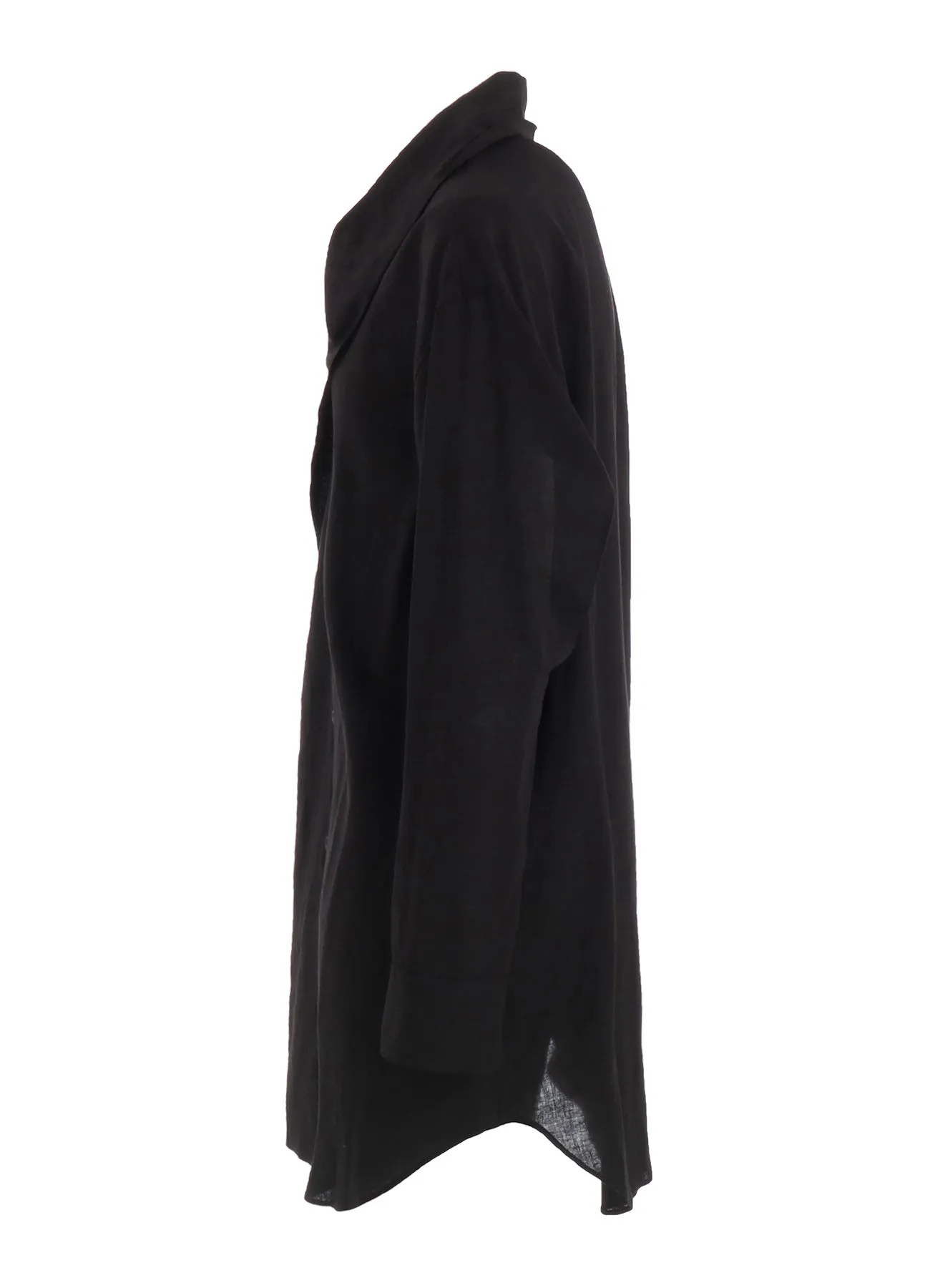 RAYON/LINEN SHEETING TIE STYLE BLOUSE sold by Yohji Yamamoto product image thumbnail 3