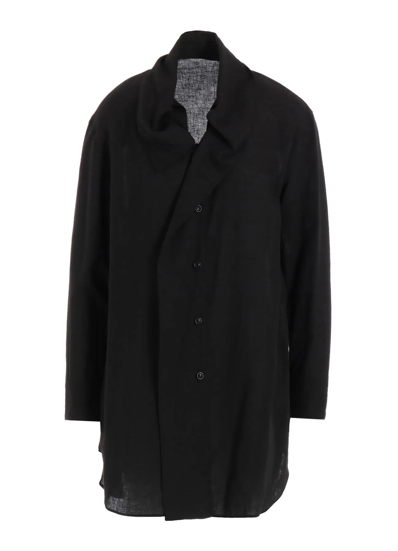 RAYON/LINEN SHEETING TIE STYLE BLOUSE sold by Yohji Yamamoto product image thumbnail 2