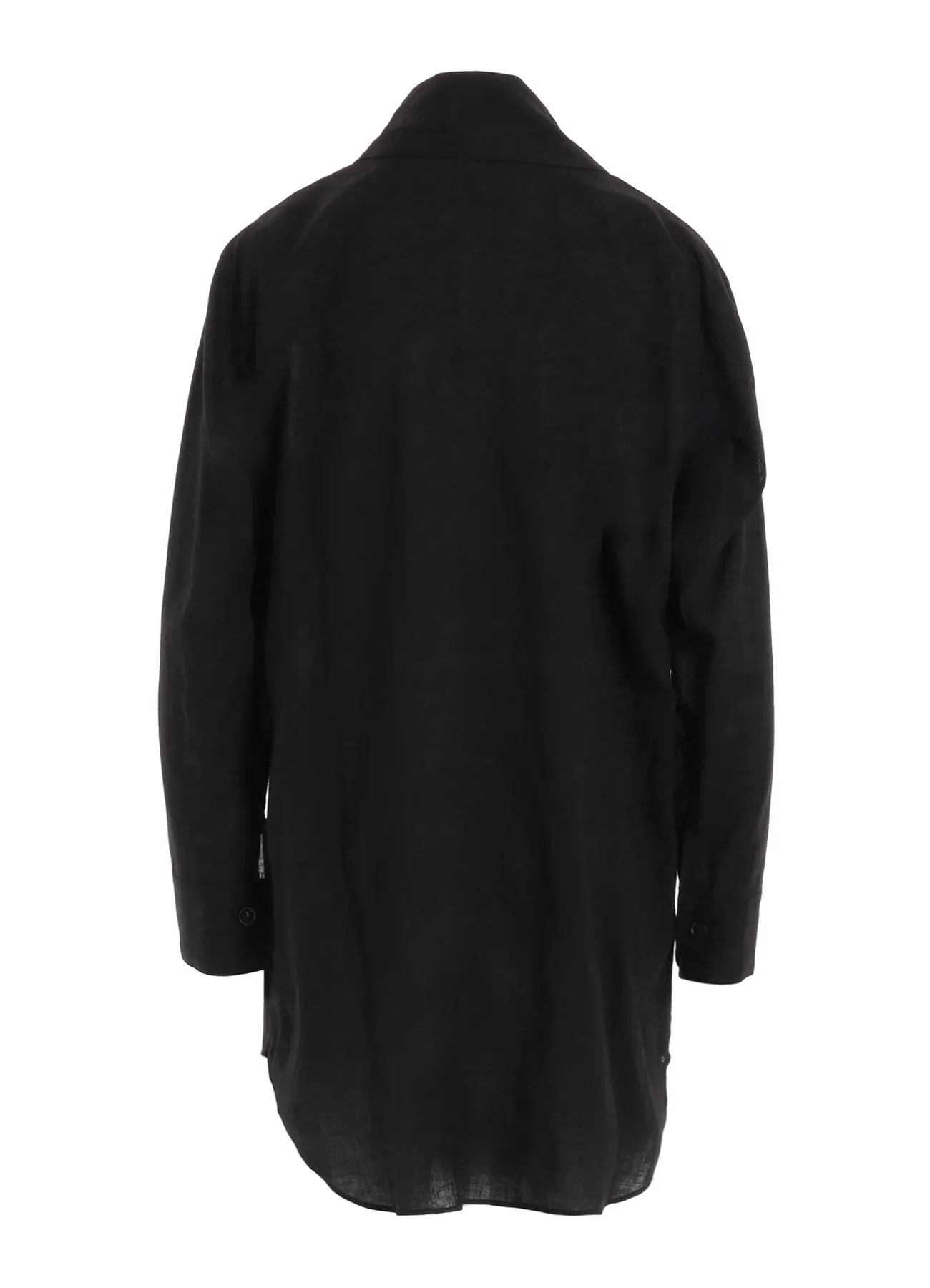 RAYON/LINEN SHEETING TIE STYLE BLOUSE sold by Yohji Yamamoto product image thumbnail 4