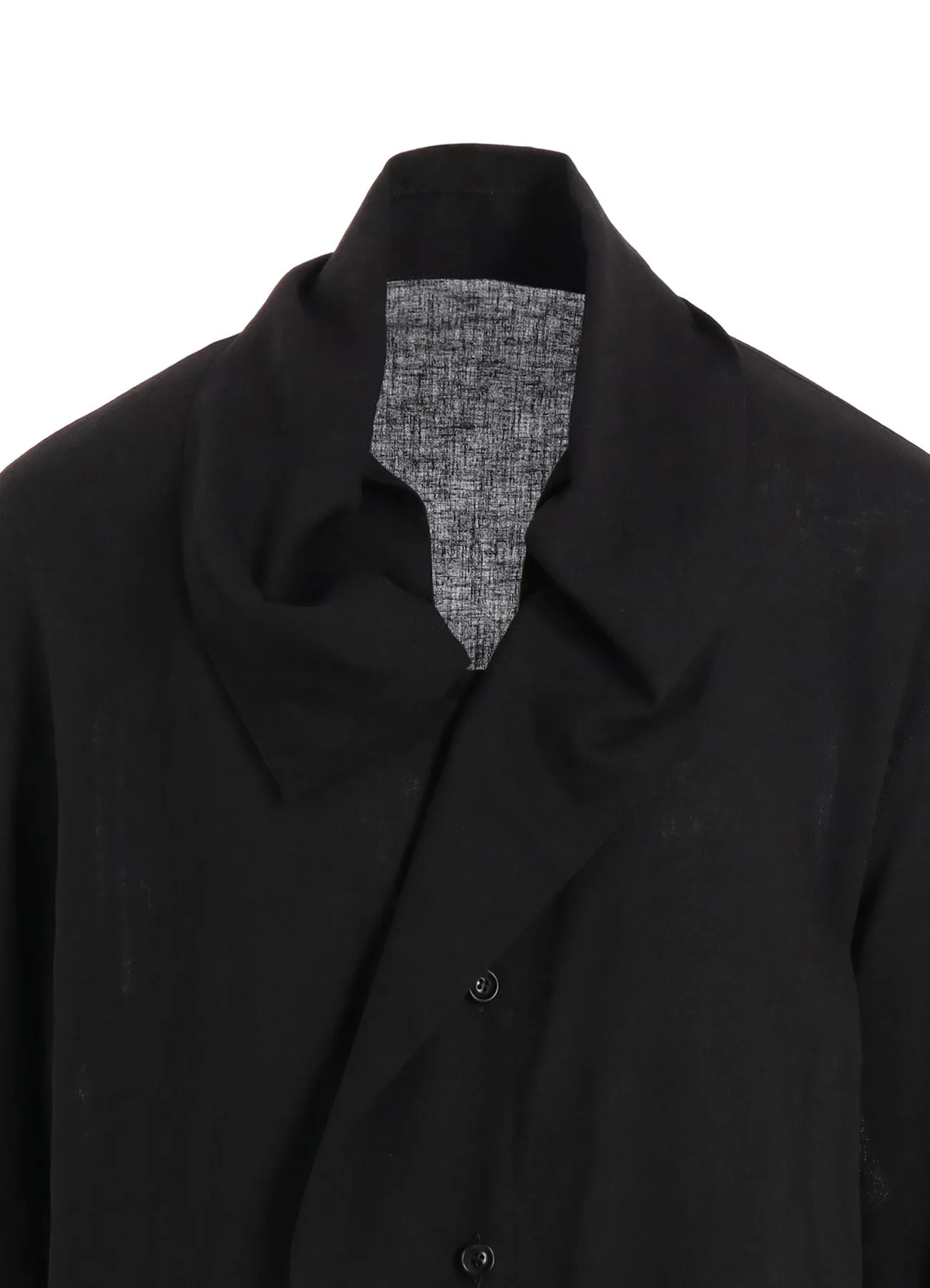 RAYON/LINEN SHEETING TIE STYLE BLOUSE sold by Yohji Yamamoto product image thumbnail 5