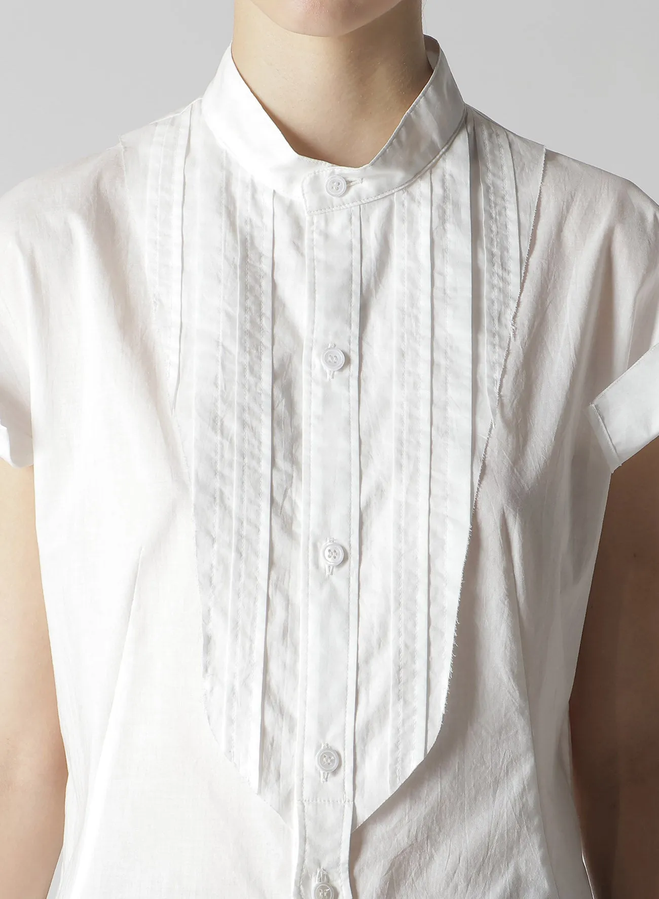 COTTON/LAWN STAND COLLAR SHIRT sold by Yohji Yamamoto product image thumbnail 5