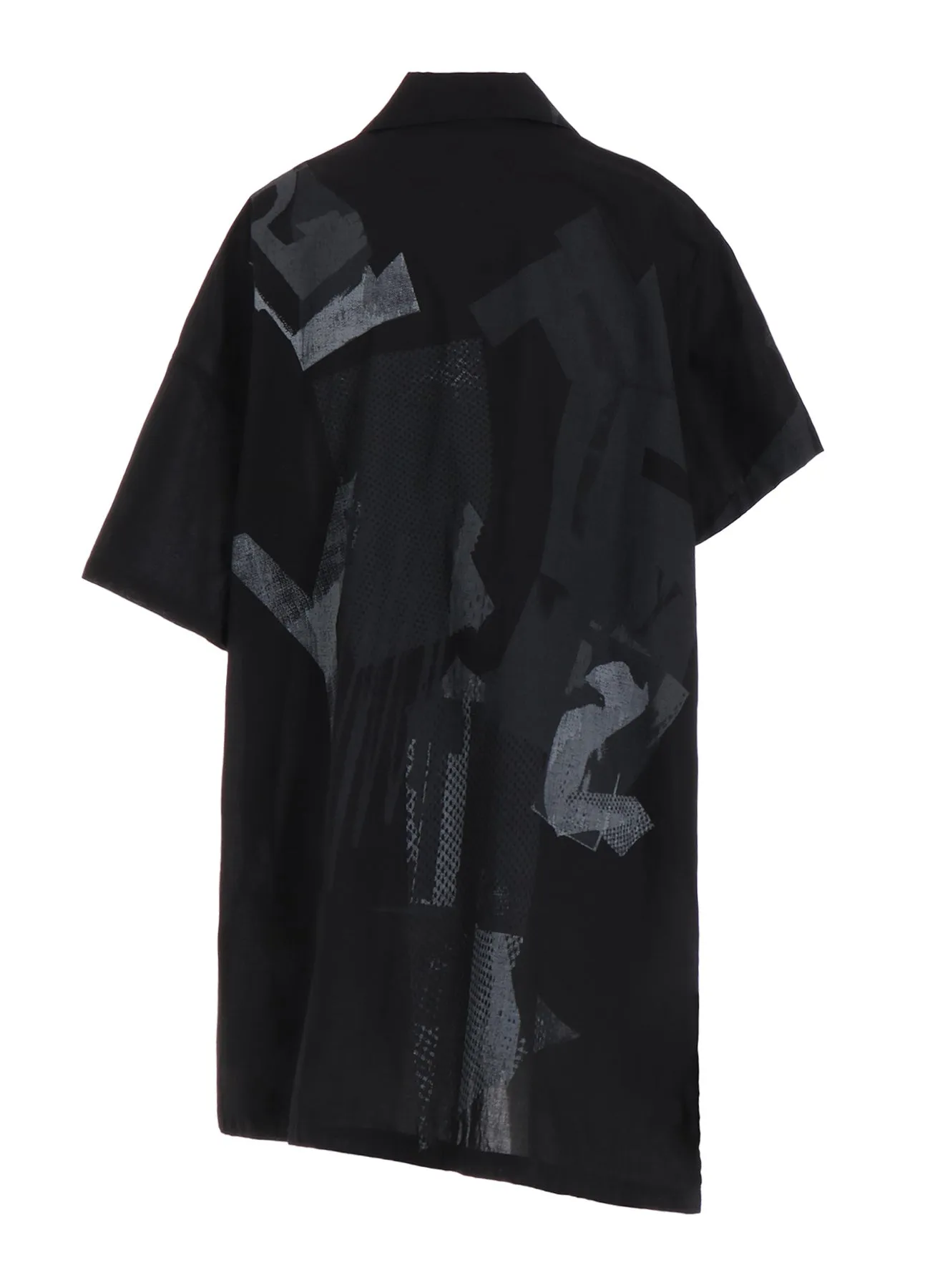 Y'S COLLAGE PRINT ASYMMETRIC OPEN COLLAR BLOUSE sold by Yohji Yamamoto product image thumbnail 3