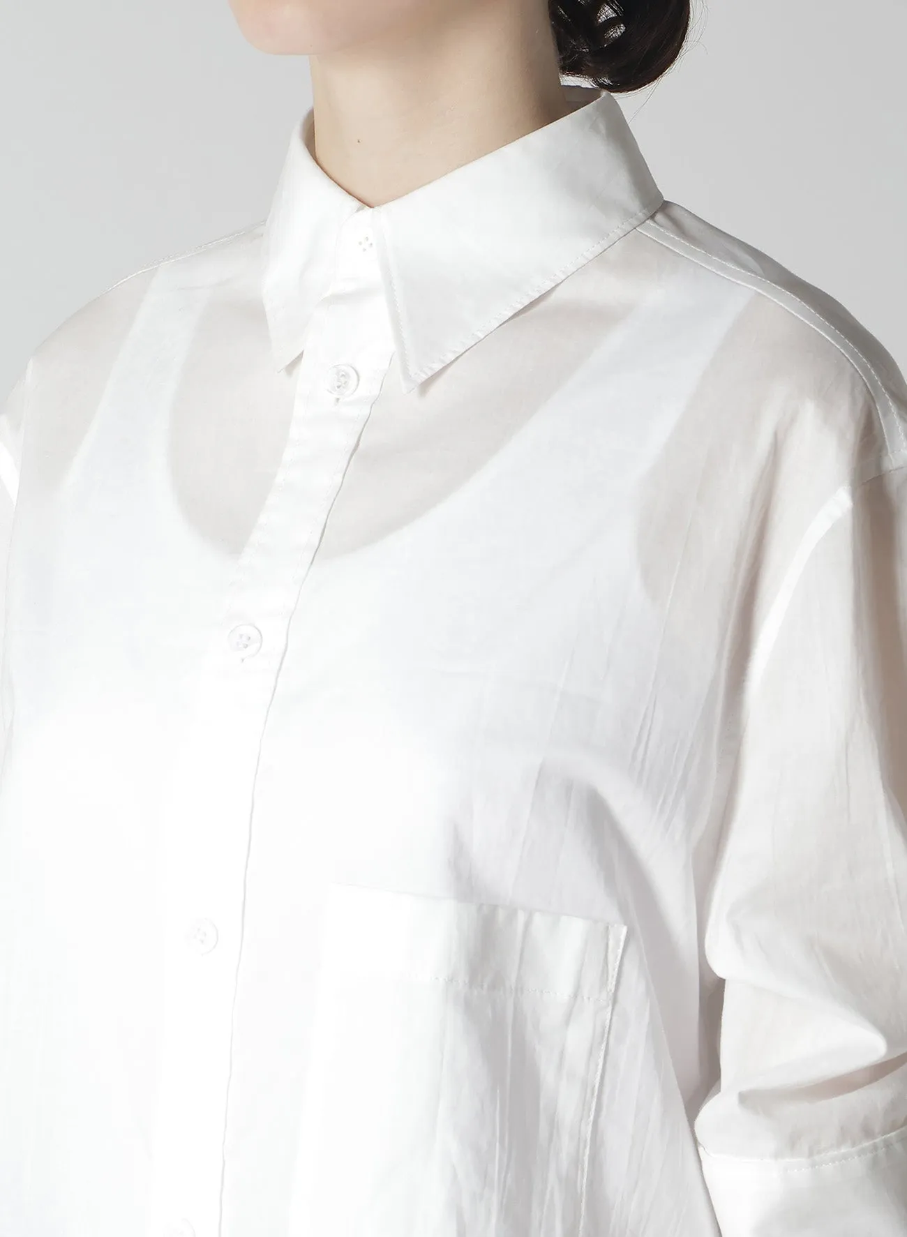 COTTON LAWN SHIRRING SLEEVE BLOUSE sold by Yohji Yamamoto product image thumbnail 5
