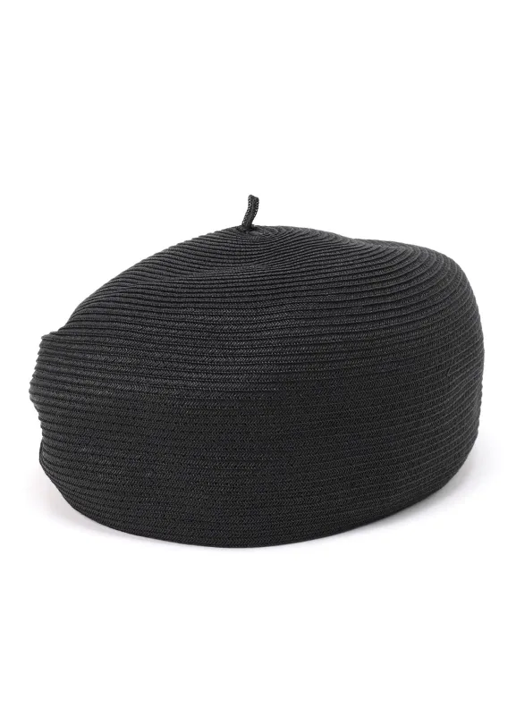 PAPER BRAID TUCKED BERET made by Yohji Yamamoto