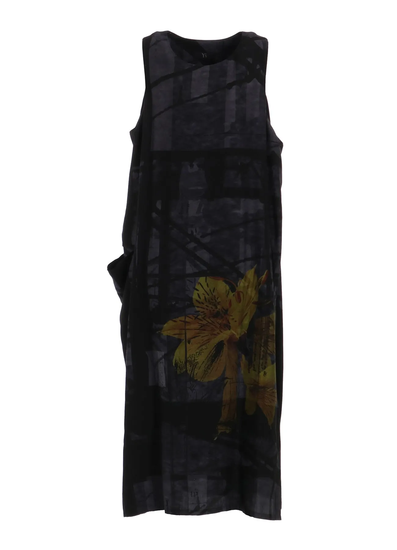 FLOWER&CABLE PRINT SLEEVELESS DRESS sold by Yohji Yamamoto product image thumbnail 2