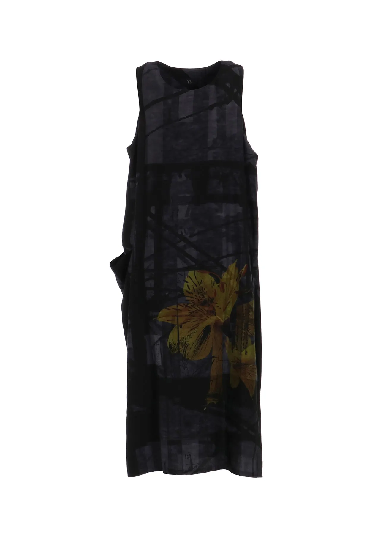 FLOWER&CABLE PRINT SLEEVELESS DRESS sold by Yohji Yamamoto