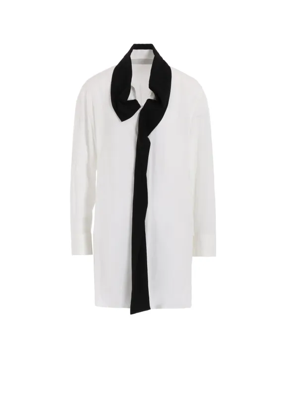 RAYON/LINEN SHEETING TIE STYLE BLOUSE sold by Yohji Yamamoto