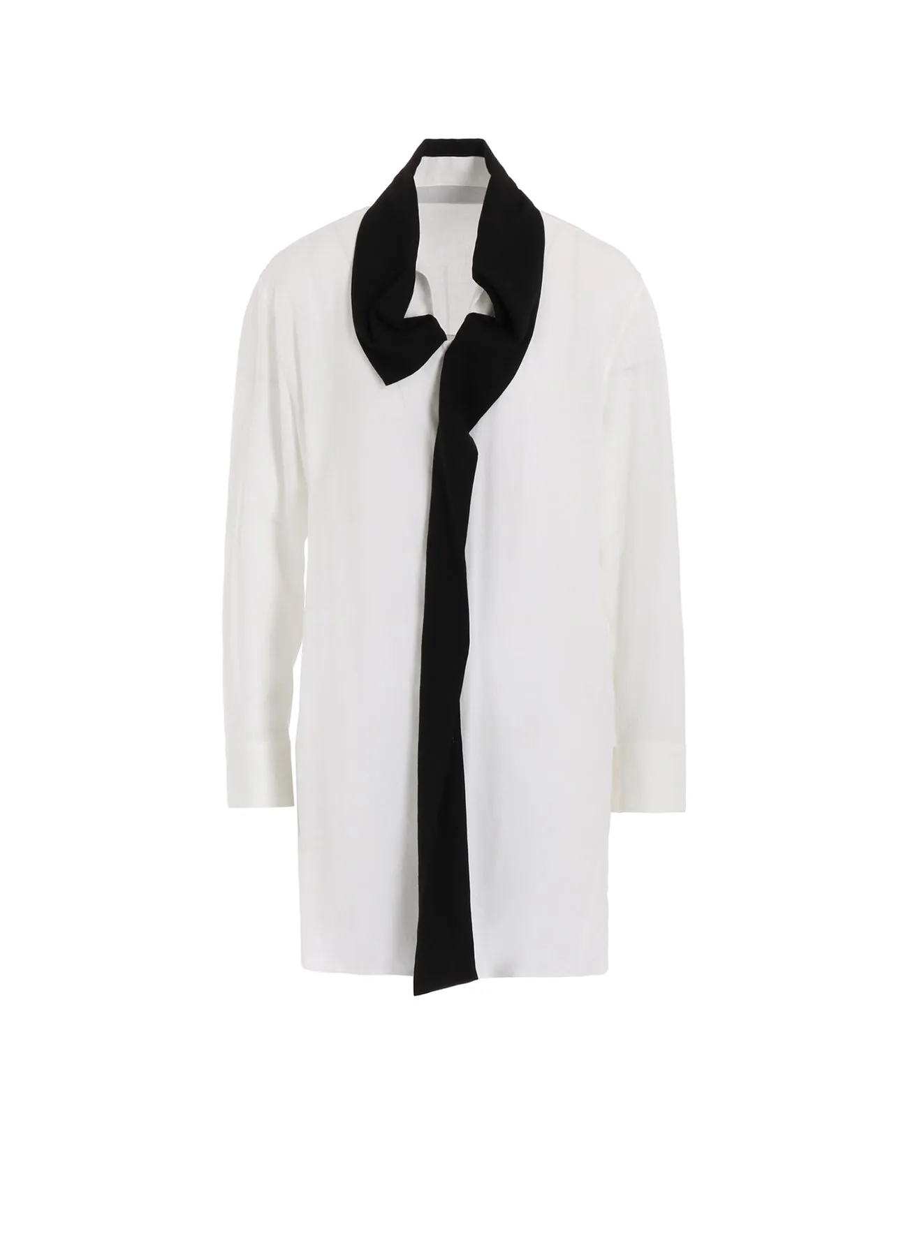 RAYON/LINEN SHEETING TIE STYLE BLOUSE sold by Yohji Yamamoto