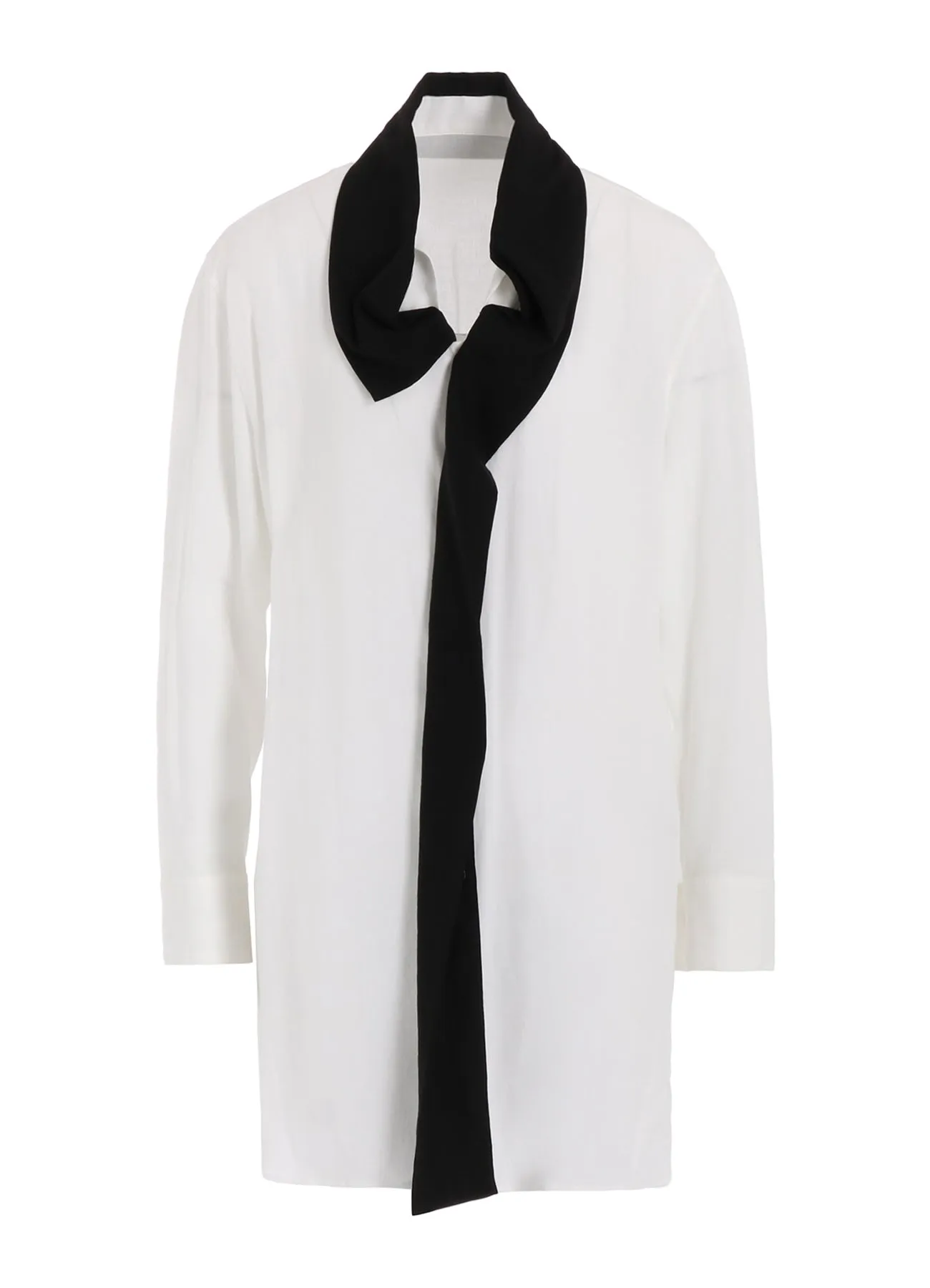 RAYON/LINEN SHEETING TIE STYLE BLOUSE sold by Yohji Yamamoto product image thumbnail 2