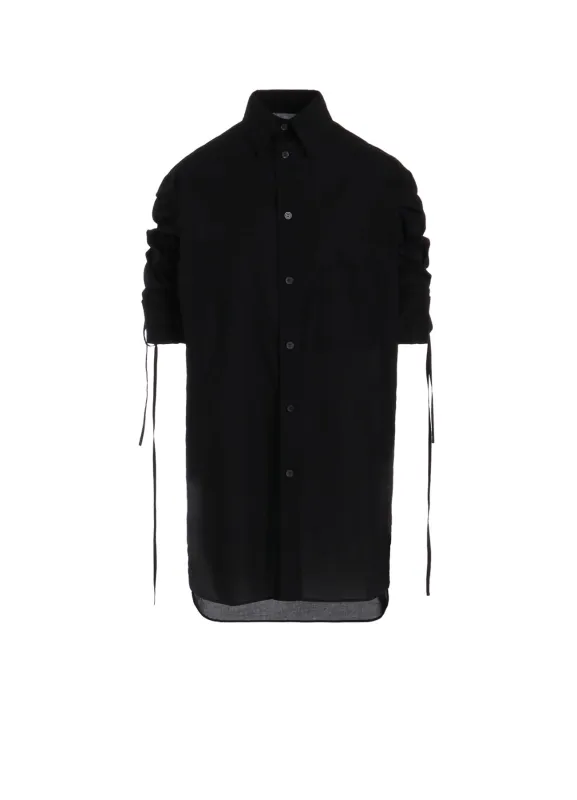 COTTON LAWN SHIRRING SLEEVE BLOUSE sold by Yohji Yamamoto
