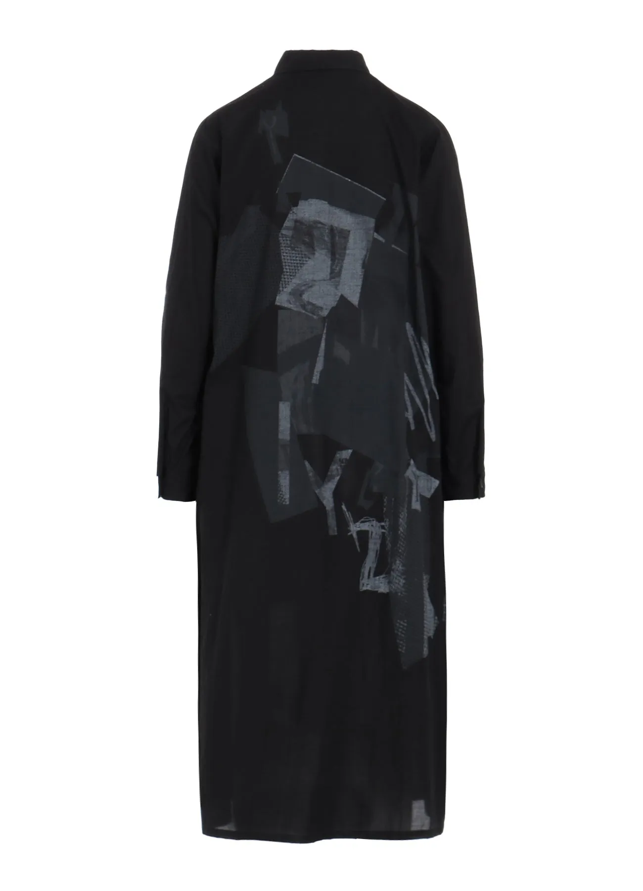 Y'S COLLAGE PRINT ARRANGED SHIRT DRESS sold by Yohji Yamamoto product image thumbnail 3