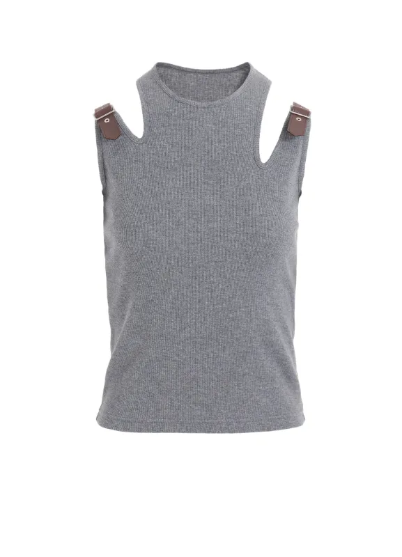 RIB STITCH SHOULDER BELT TANK TOP sold by Yohji Yamamoto