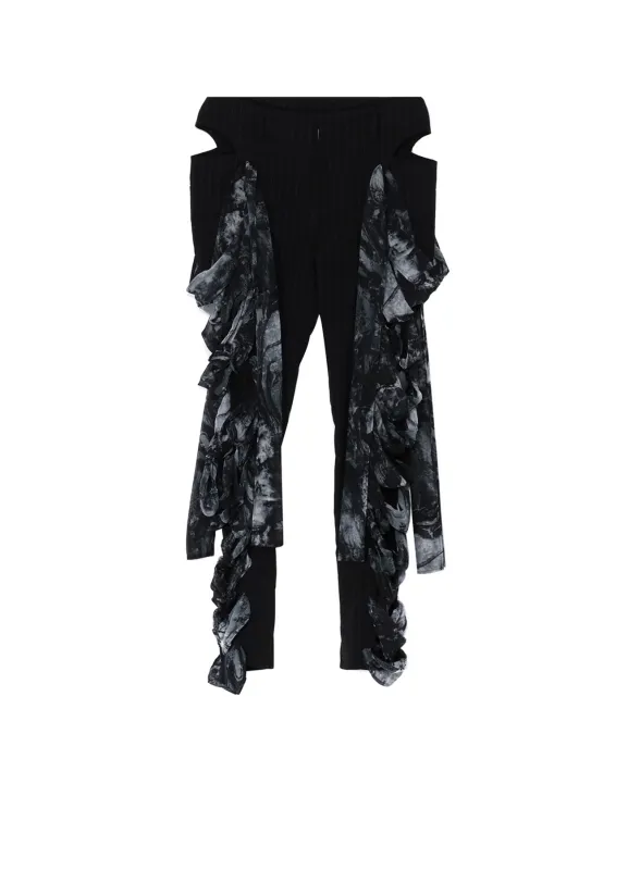 STRIPE RIBBON LACE-UP PANTS made by Yohji Yamamoto